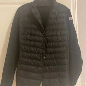 Moncler Women Black Puffer Knit Jacket